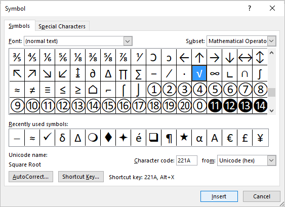 6 Ways to Insert or Type the Square Root Symbol in Word (√)
