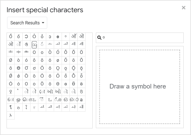 How to Insert or Type O with an Accent Mark in Google Docs (Ò, Ó, Ô, Õ