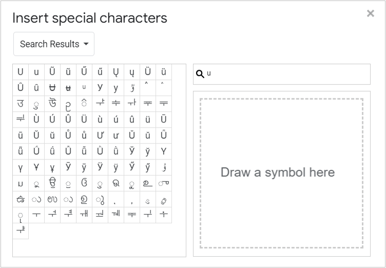 How to Insert or Type U with an Accent Mark in Google Docs (Ù, Ú, Û, Ü