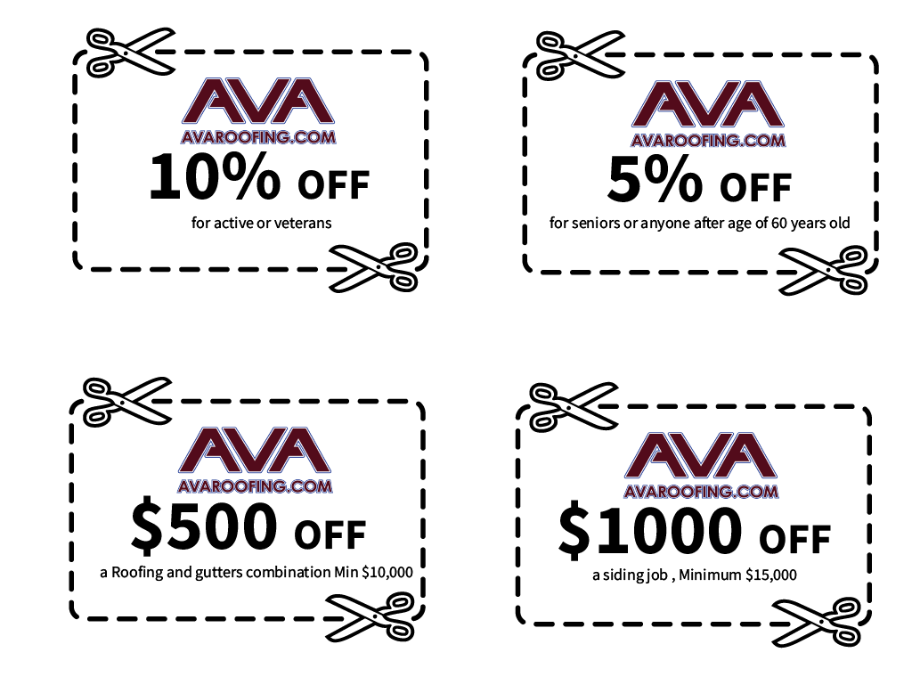 Coupons AVA Roofing & Siding