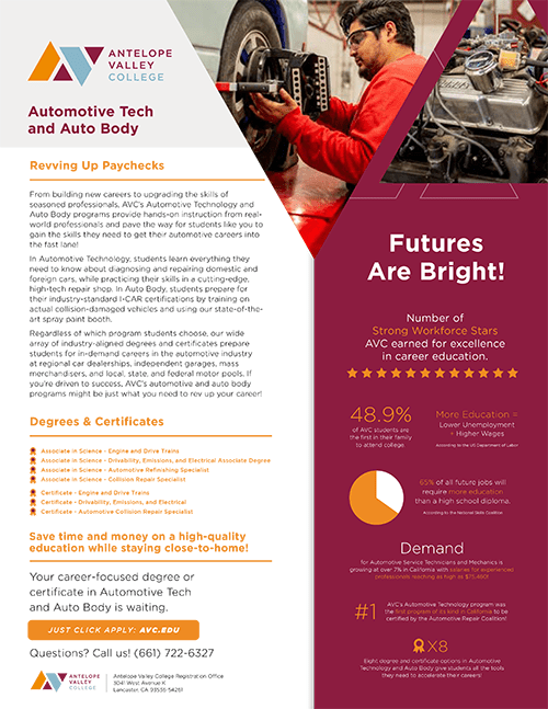 Automotive Technology AUTO Antelope Valley College