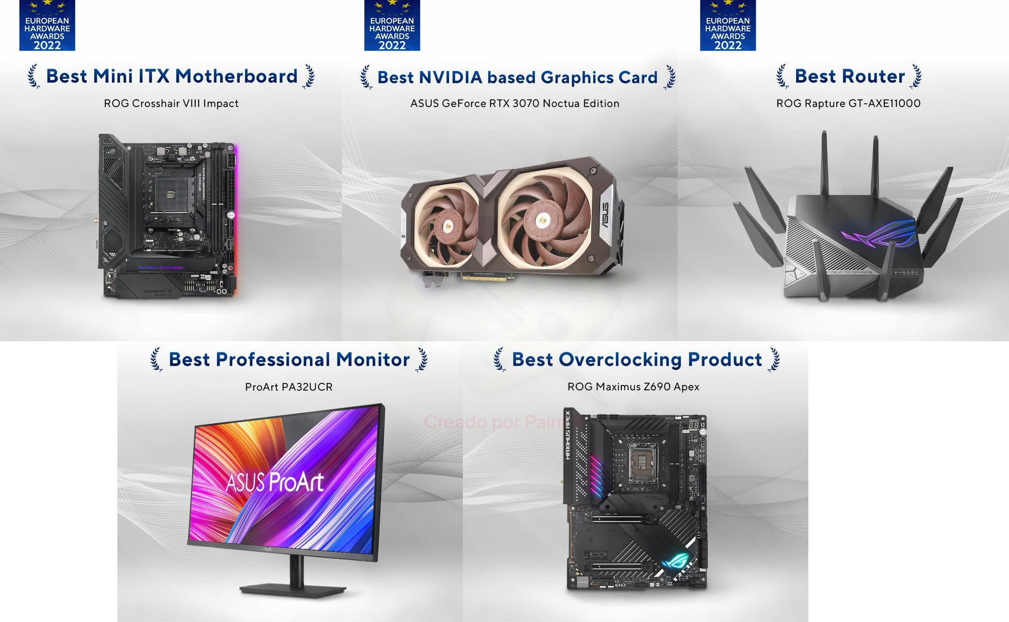 ASUS domina los European Hardware Awards 2022