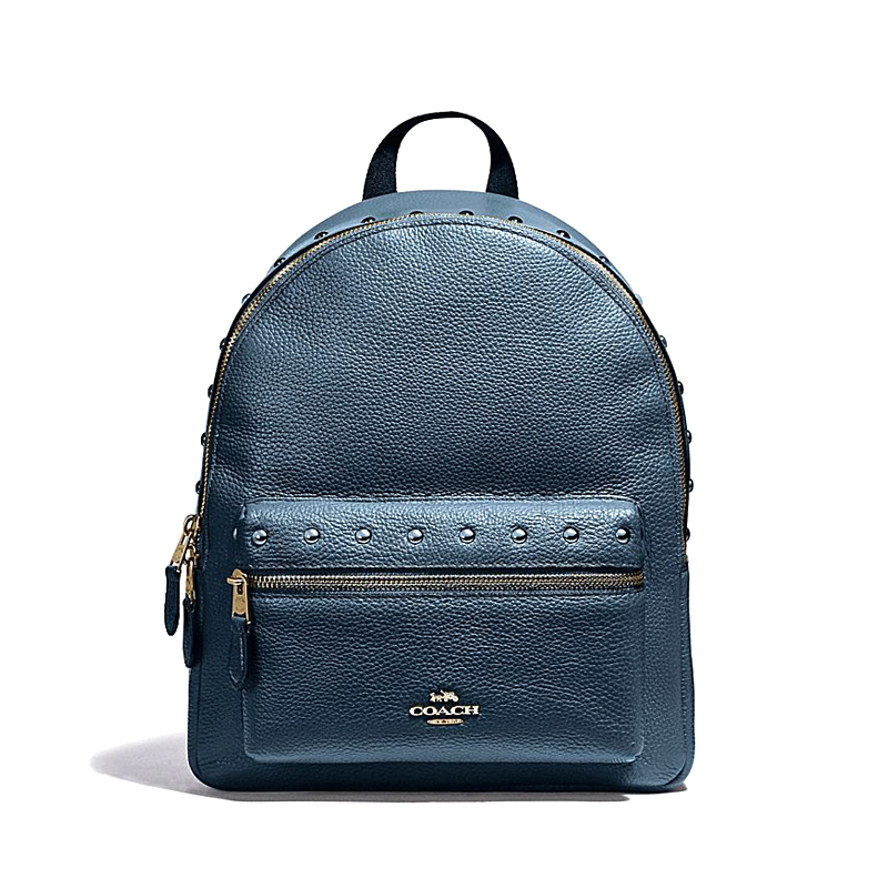 Coach Medium Charlie Backpack Lacquer Rivets Denim ETA 17th Dec Averand