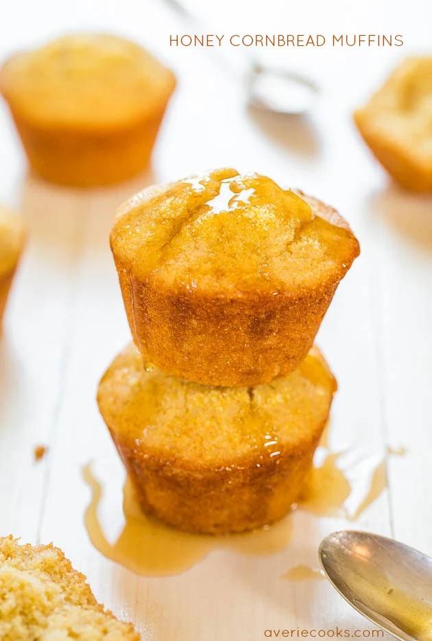 Honey Cornbread Muffins Recipe Averie Cooks