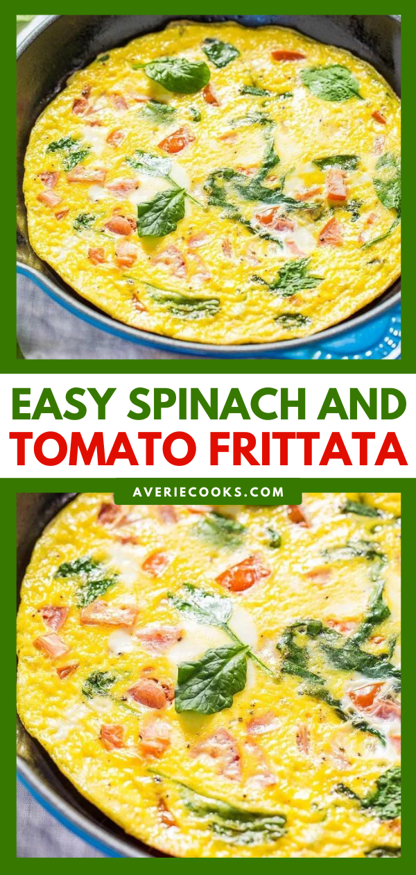 Easy Spinach and Tomato Frittata Averie Cooks