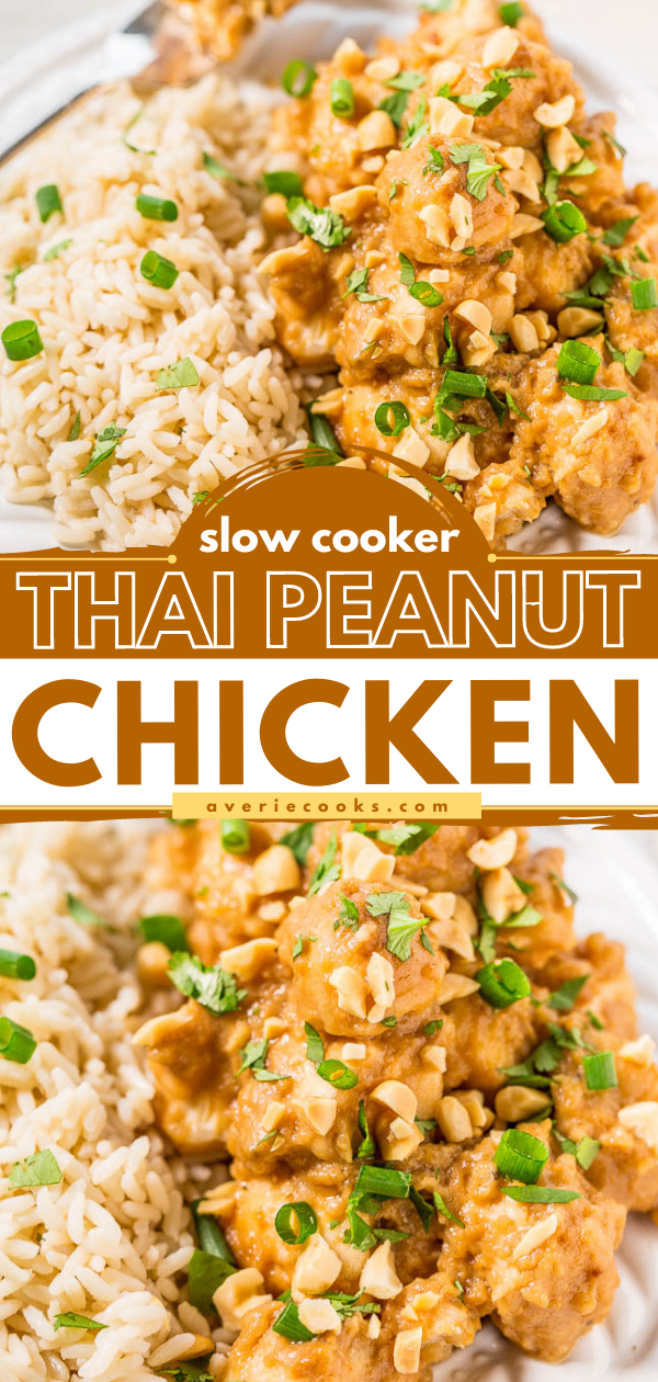 Slow Cooker Thai Peanut Chicken Averie Cooks