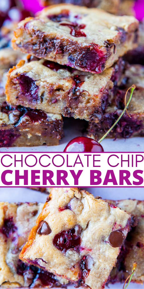 Chocolate Chip Cherry Bars (Easy Cherry Dessert!) Averie Cooks