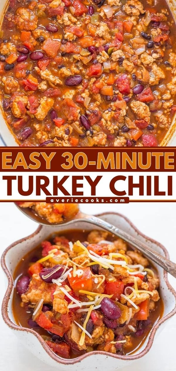 The BEST Healthy Turkey Chili Recipe (30 Minutes!) Averie Cooks