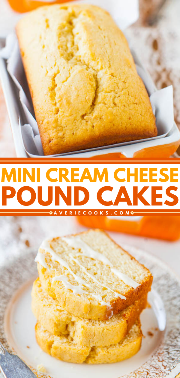 Glazed Mini Pound Cake Loaves (From Scratch!) Averie Cooks