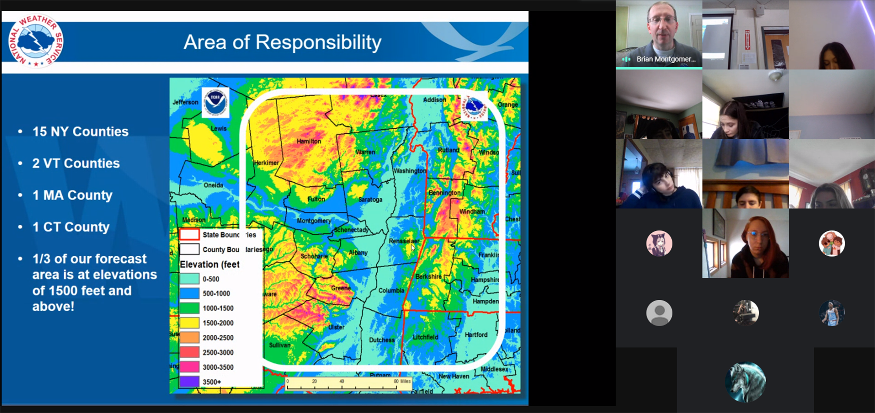National Weather Service Presents to Earth Science Classes Averill