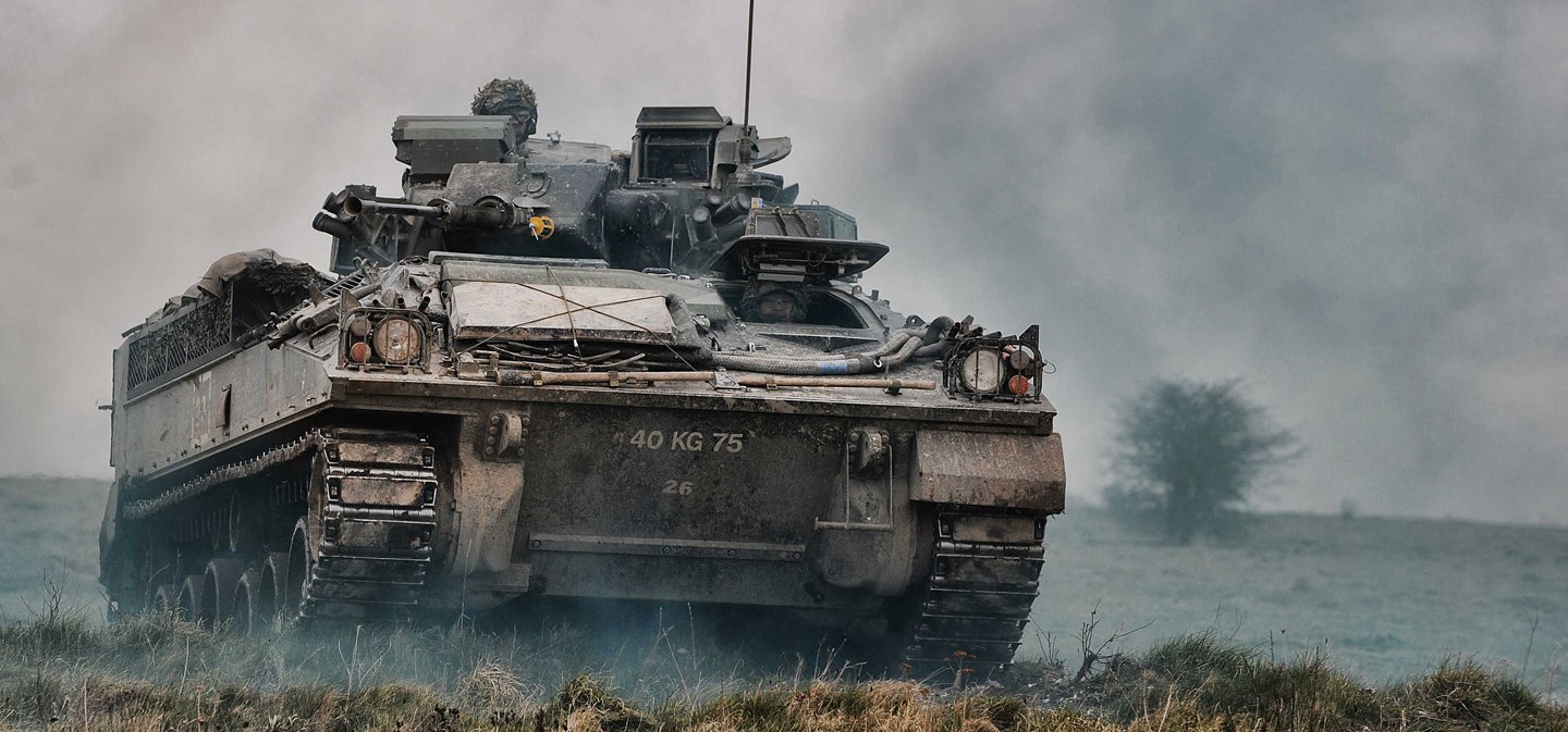 What does the British Army's armoured vehicle fleet look like from 2025