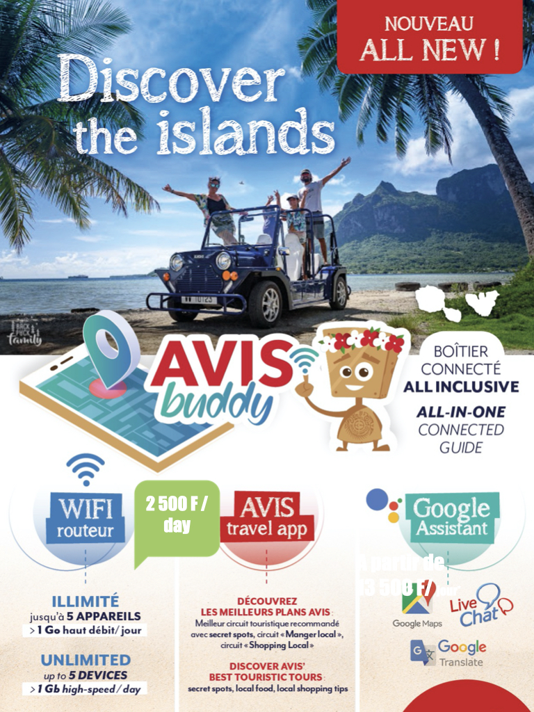 Extra Services N°1 for car rental in Tahiti and Moorea