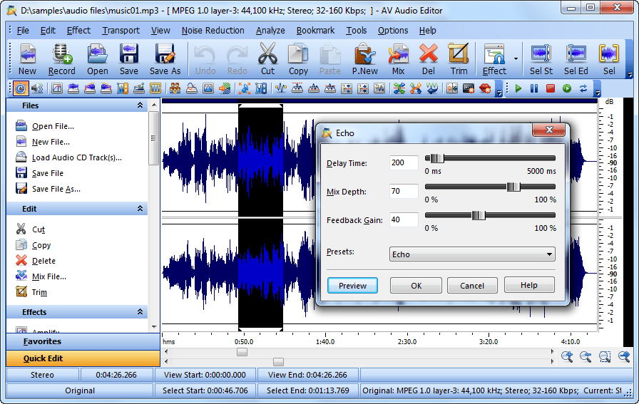 AV Audio Editor Screenshots