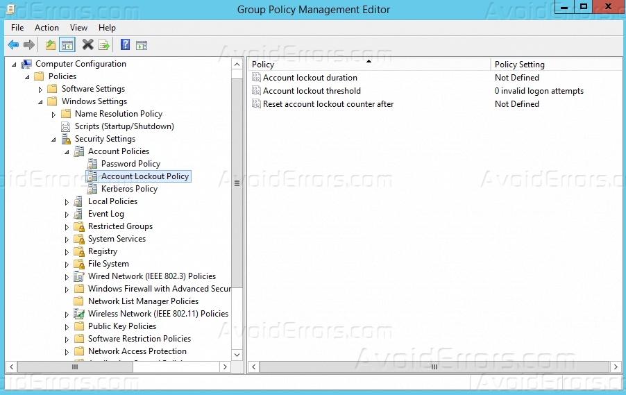 How to Enable Account Lockout Policy in Windows Server 2012 R2 AvoidErrors