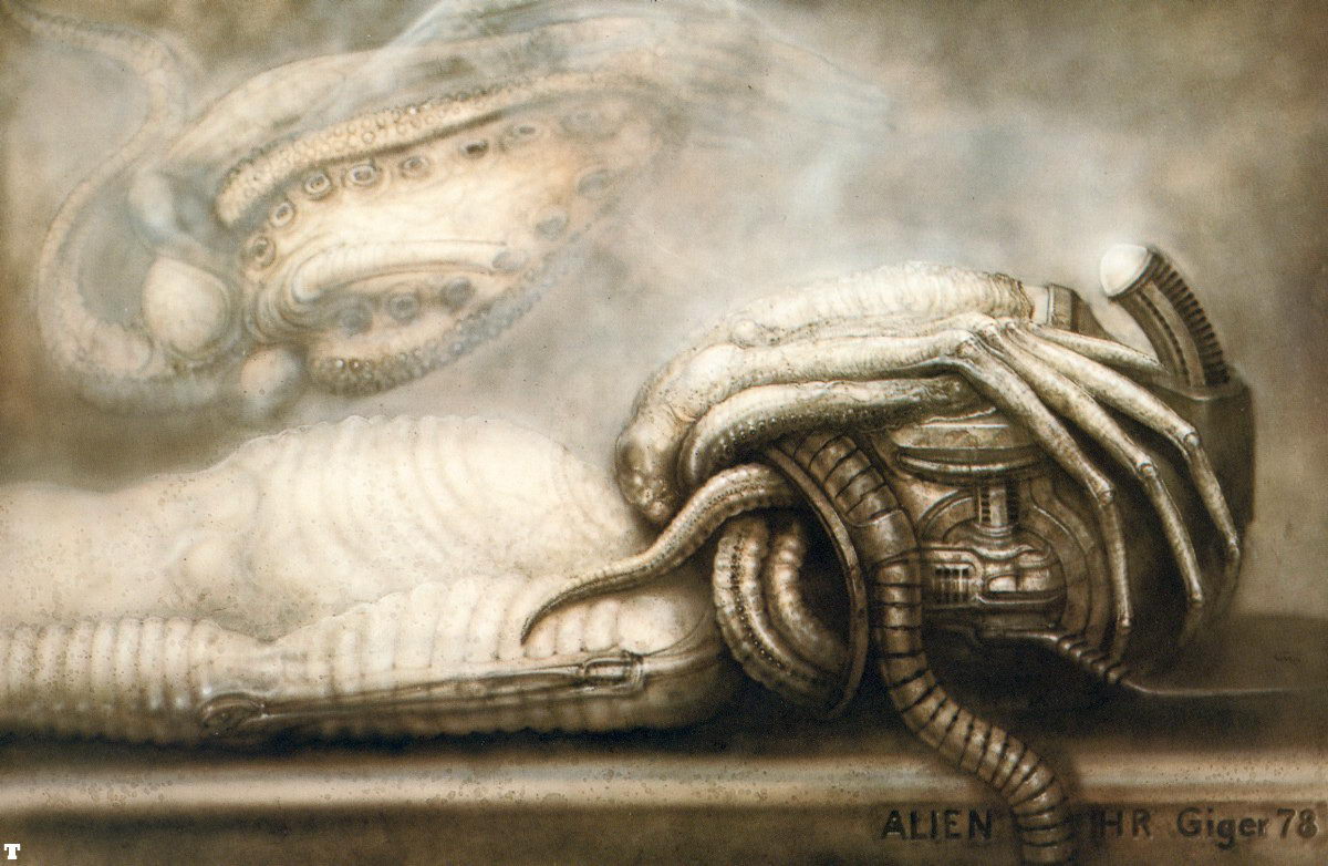 H.R. Giger Biography of his work in the Alien Film Series AvPGalaxy
