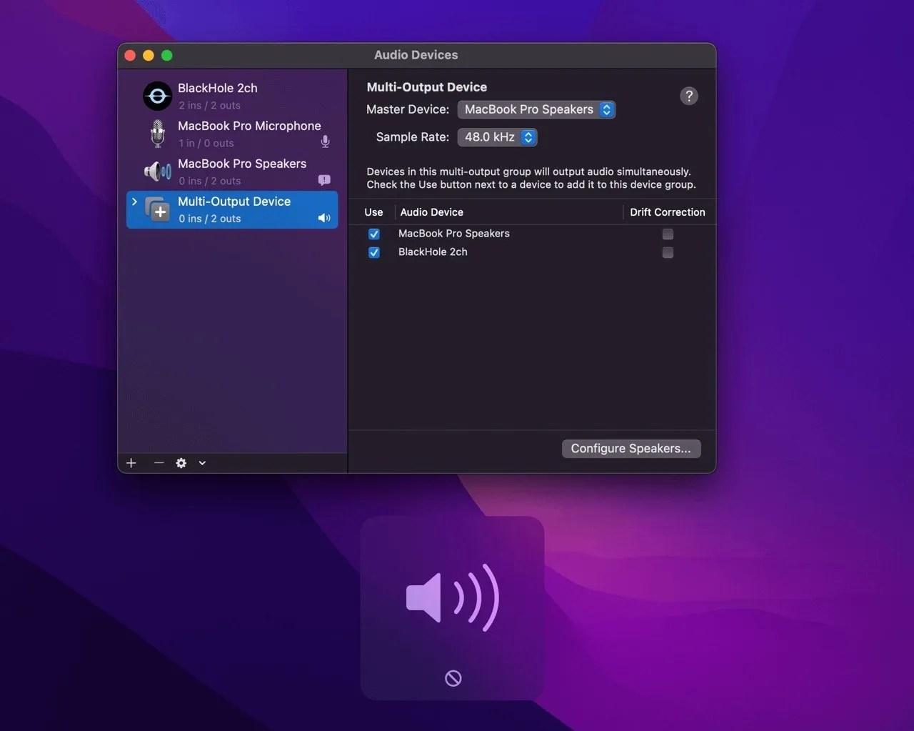 How to Adjust Volume When Using MultiOutput Device on MacOS AVTouchBar