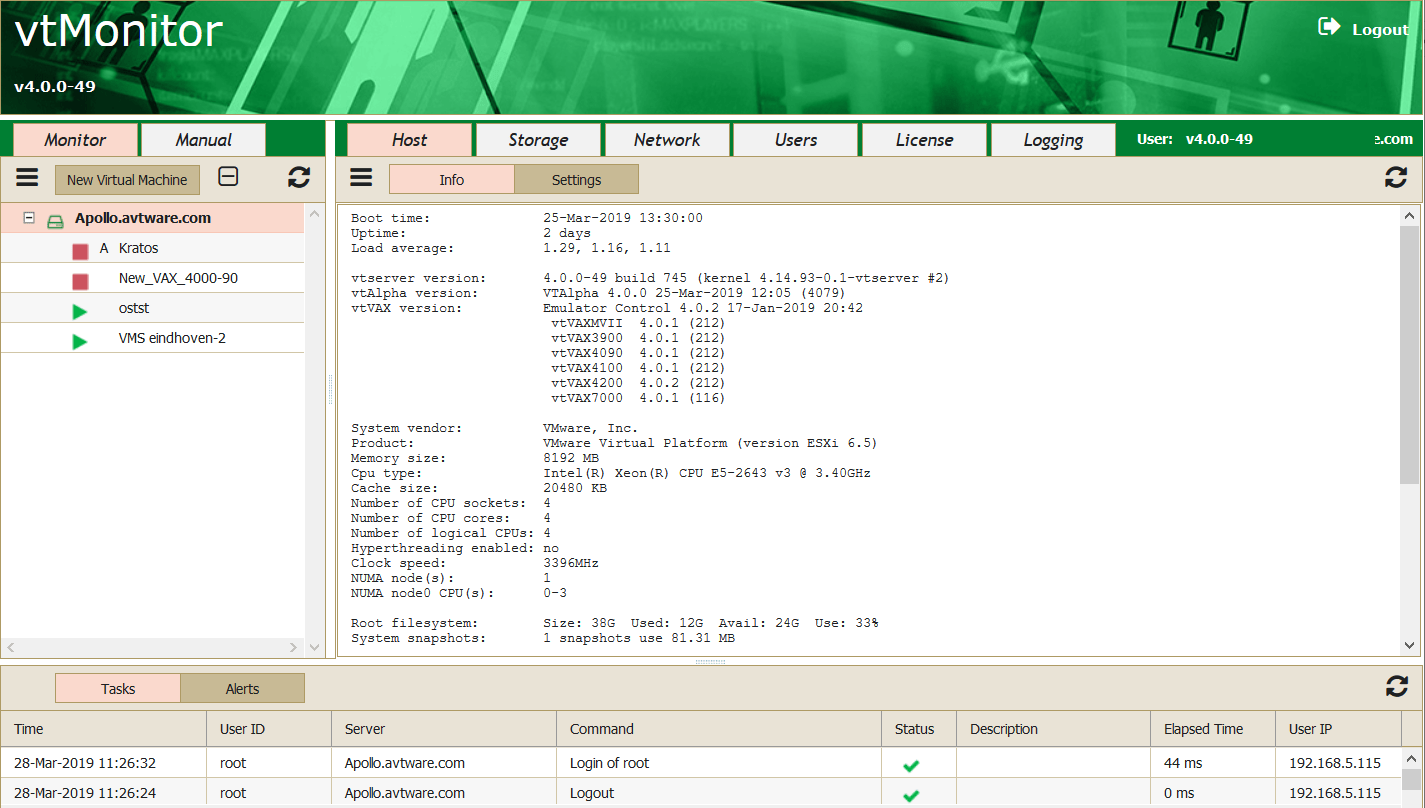 vtMonitor Management Toolkit