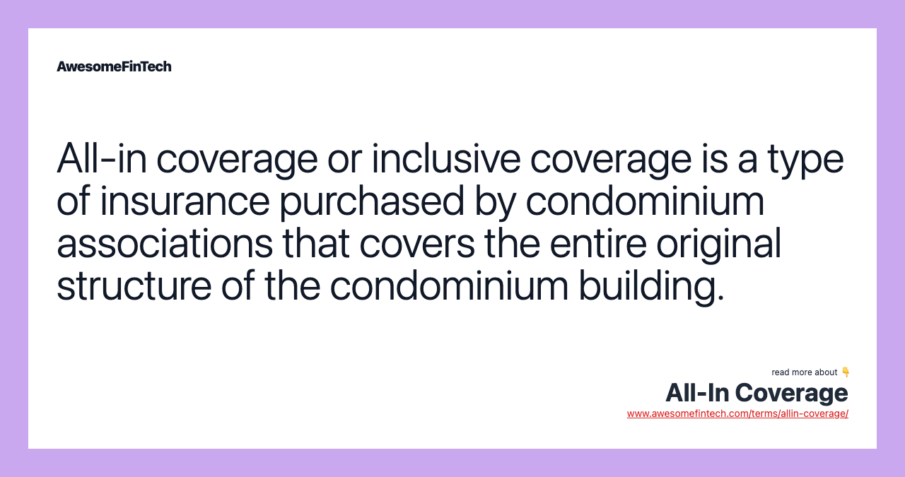 AllIn Coverage AwesomeFinTech Blog