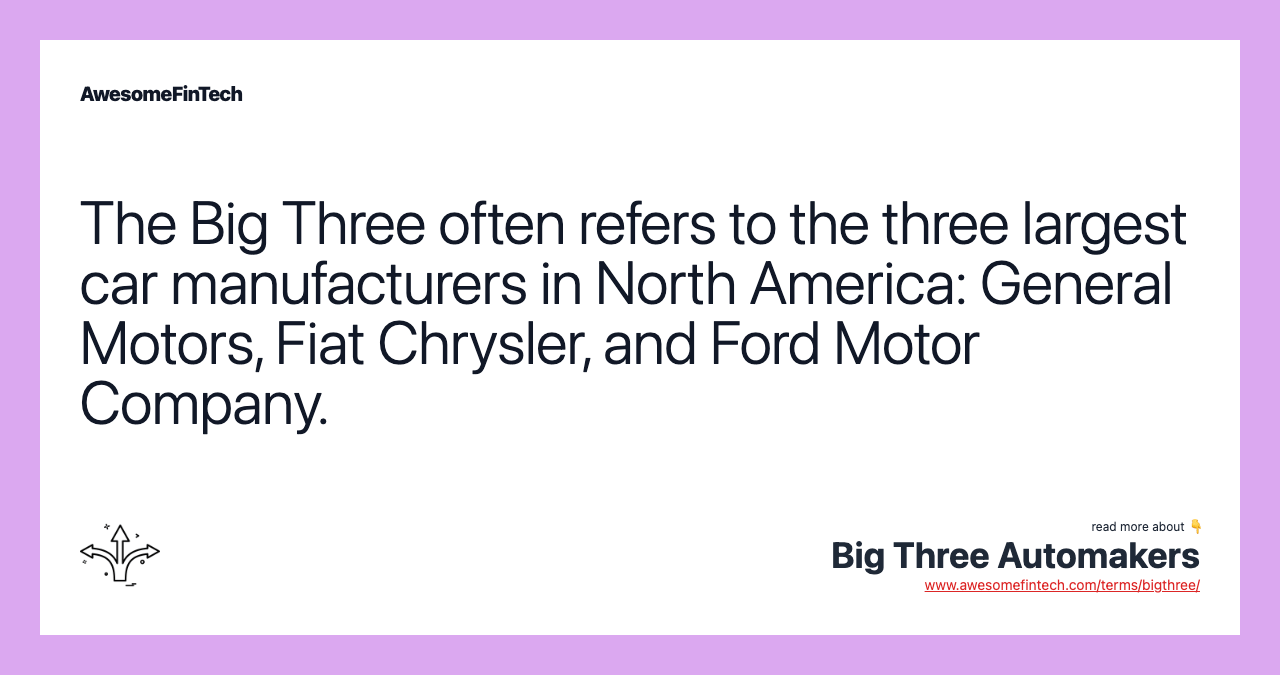 Big Three Automakers AwesomeFinTech Blog