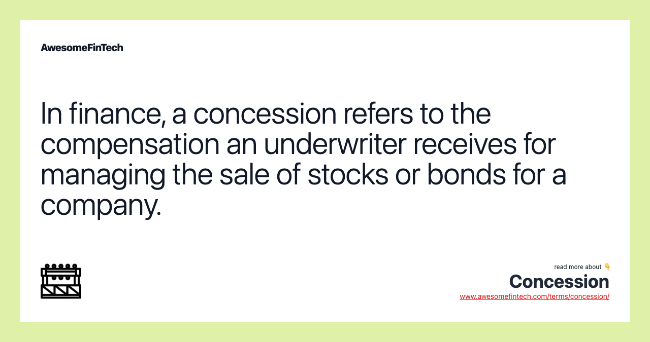 Concession AwesomeFinTech Blog