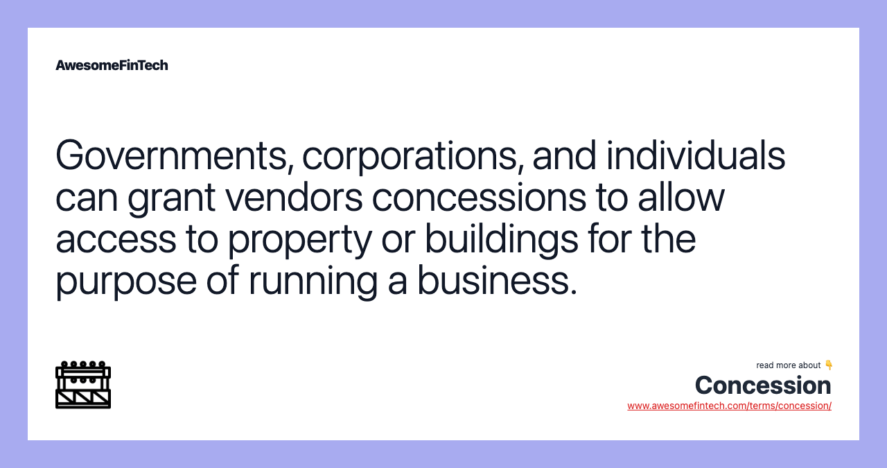 Concession AwesomeFinTech Blog