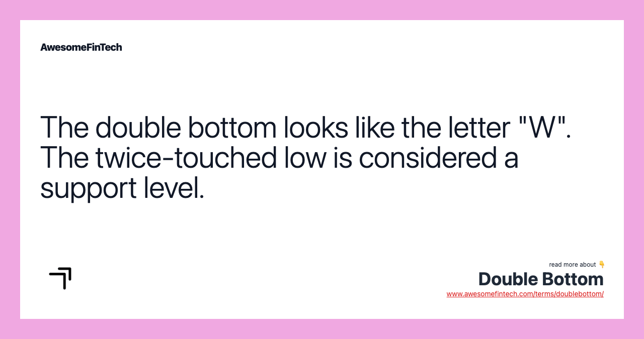 Double Bottom AwesomeFinTech Blog