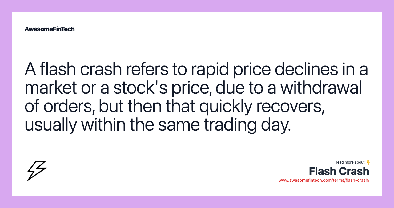 Flash Crash AwesomeFinTech Blog