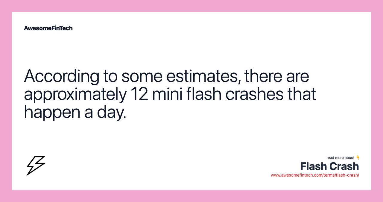 Flash Crash AwesomeFinTech Blog