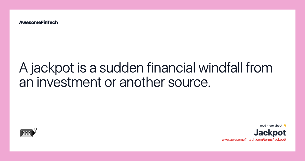 Jackpot AwesomeFinTech Blog