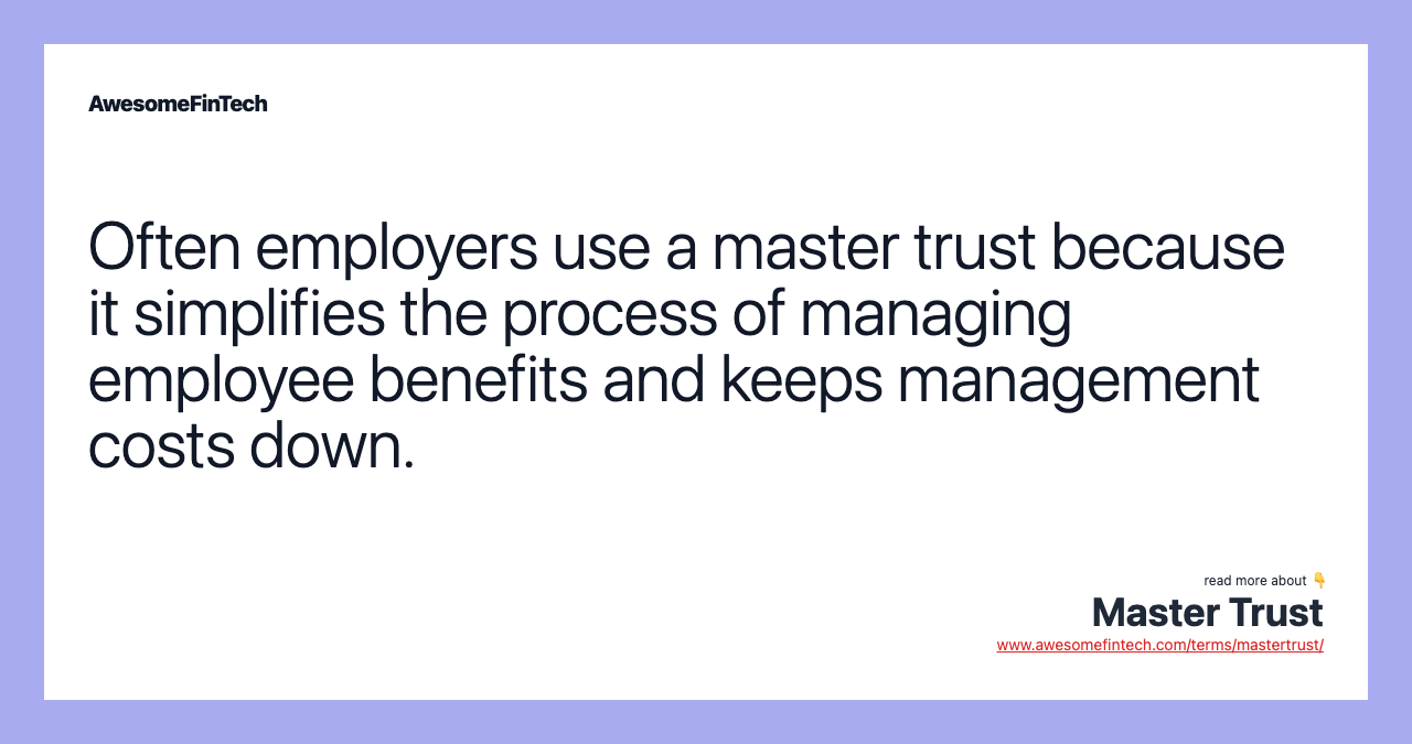 Master Trust AwesomeFinTech Blog