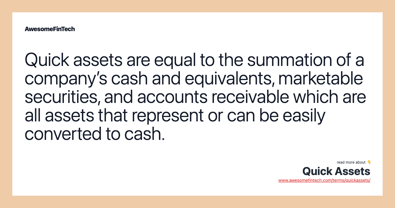 Quick Assets AwesomeFinTech Blog