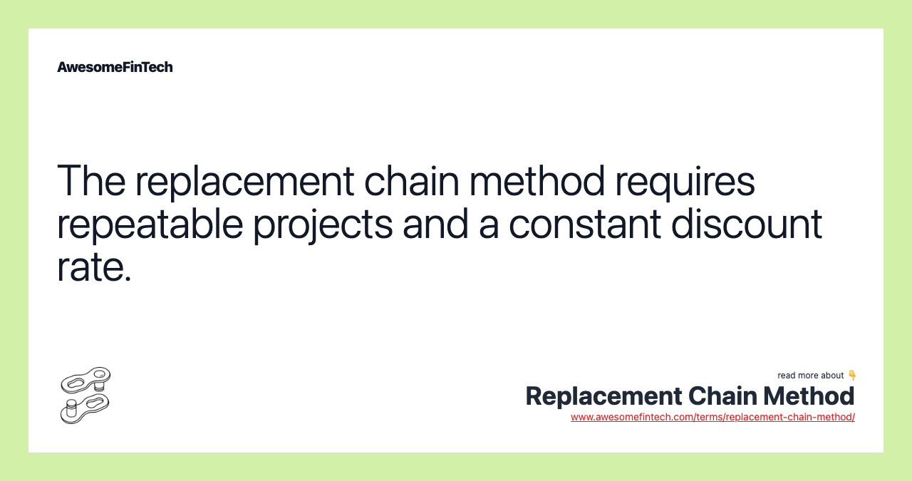 Replacement Chain Method AwesomeFinTech Blog