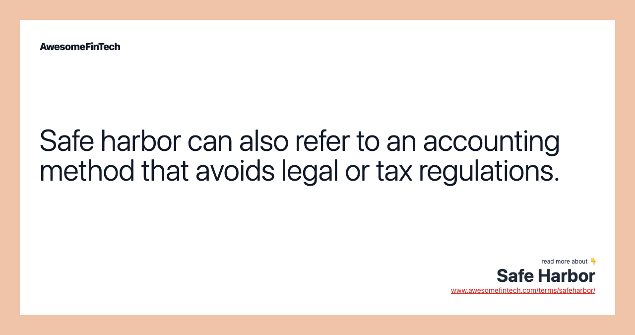 Safe Harbor AwesomeFinTech Blog