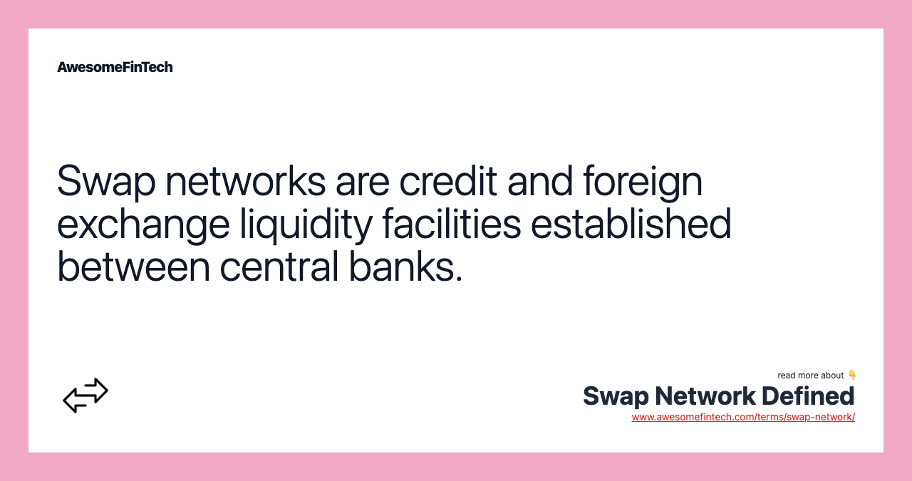 Swap Network Defined AwesomeFinTech Blog