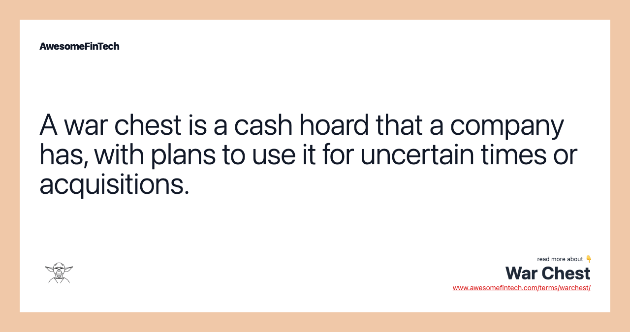 War Chest AwesomeFinTech Blog