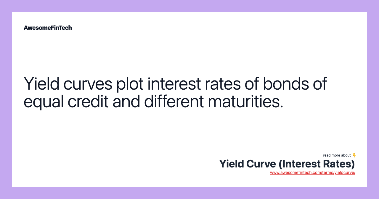 Yield Curve (Interest Rates) AwesomeFinTech Blog