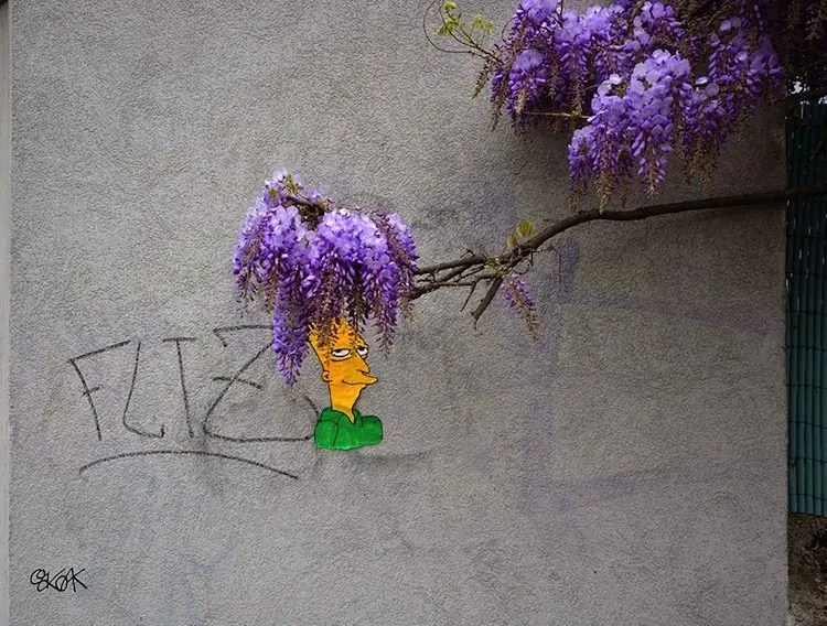 Sideshow Bob Gets A Fabulous Flowery New Hair Do Thanks To Street