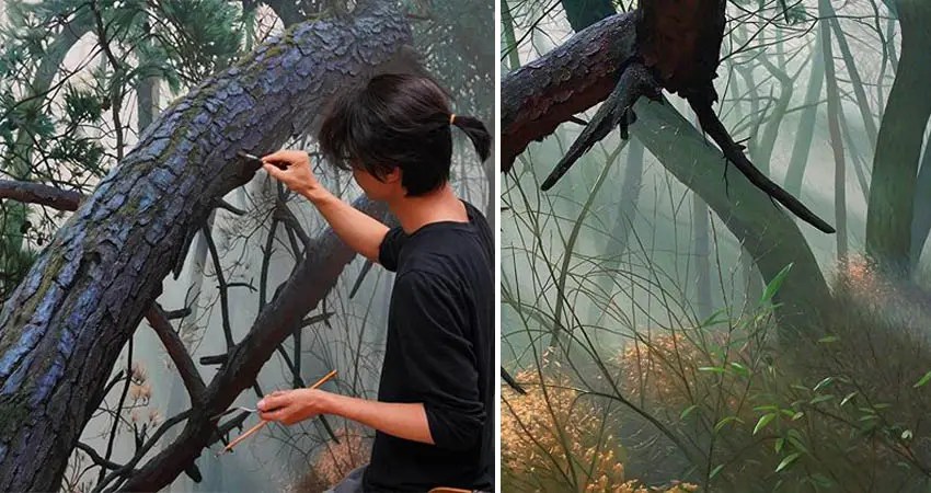 Glass can be painted with acrylic paint. Korean Artist An Jung-hwan Creates Super Realistic