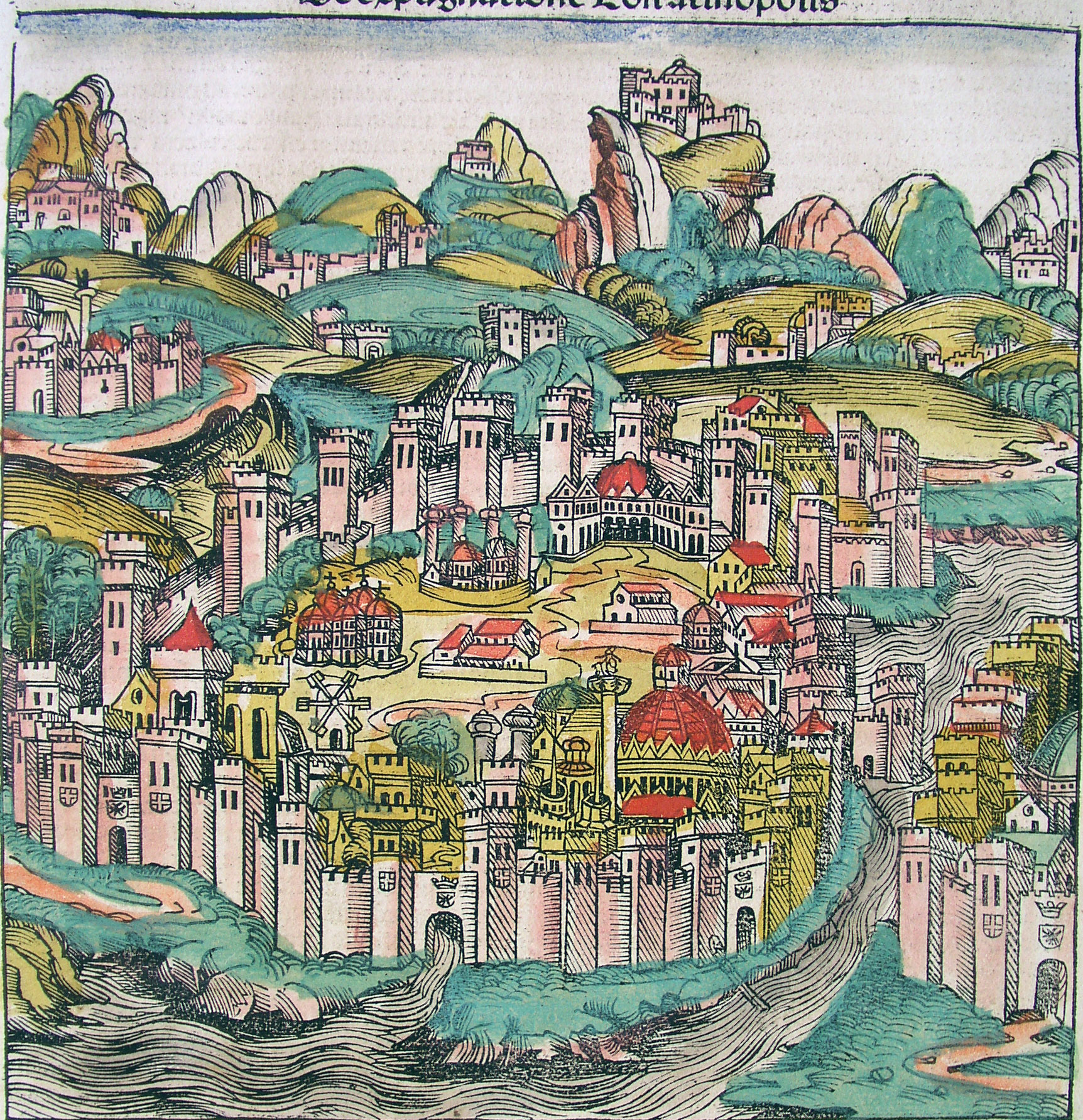 Constantinople Drawing from Nuremberg Chronicle