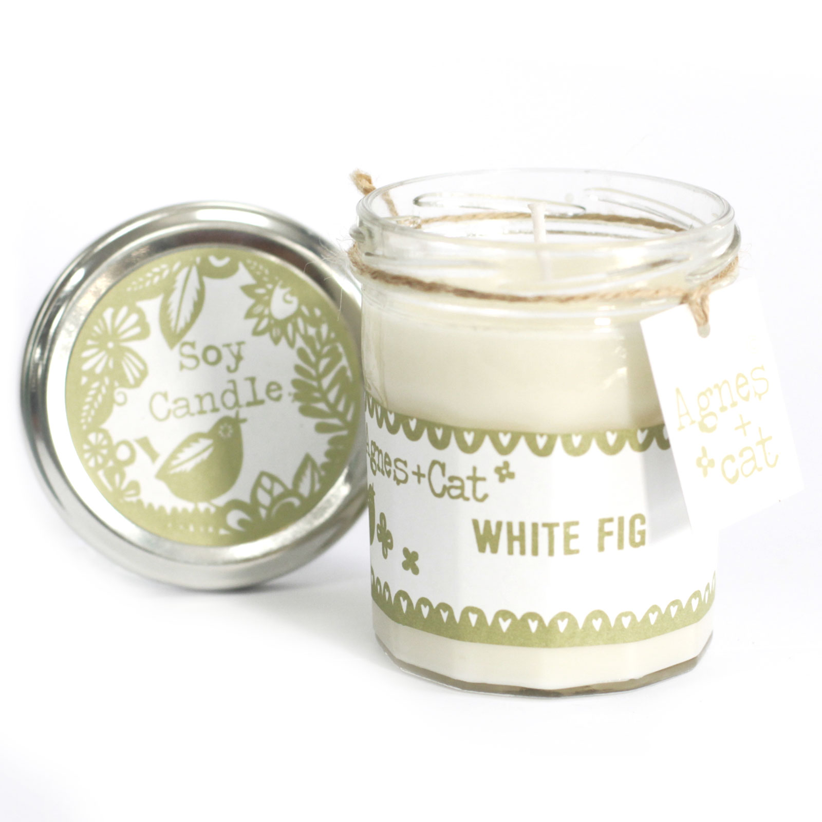 Wholesale Jam Jar Candle White Fig AWGifts Europe Giftware and