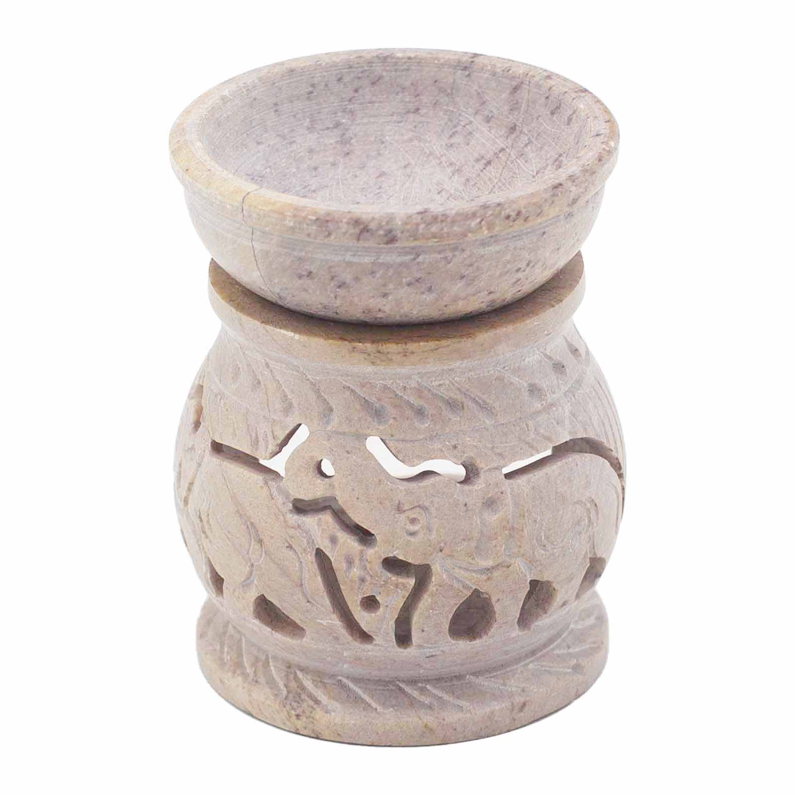 Wholesale Small Soapstone Oil Burner 8cm Elephant AWGifts Europe