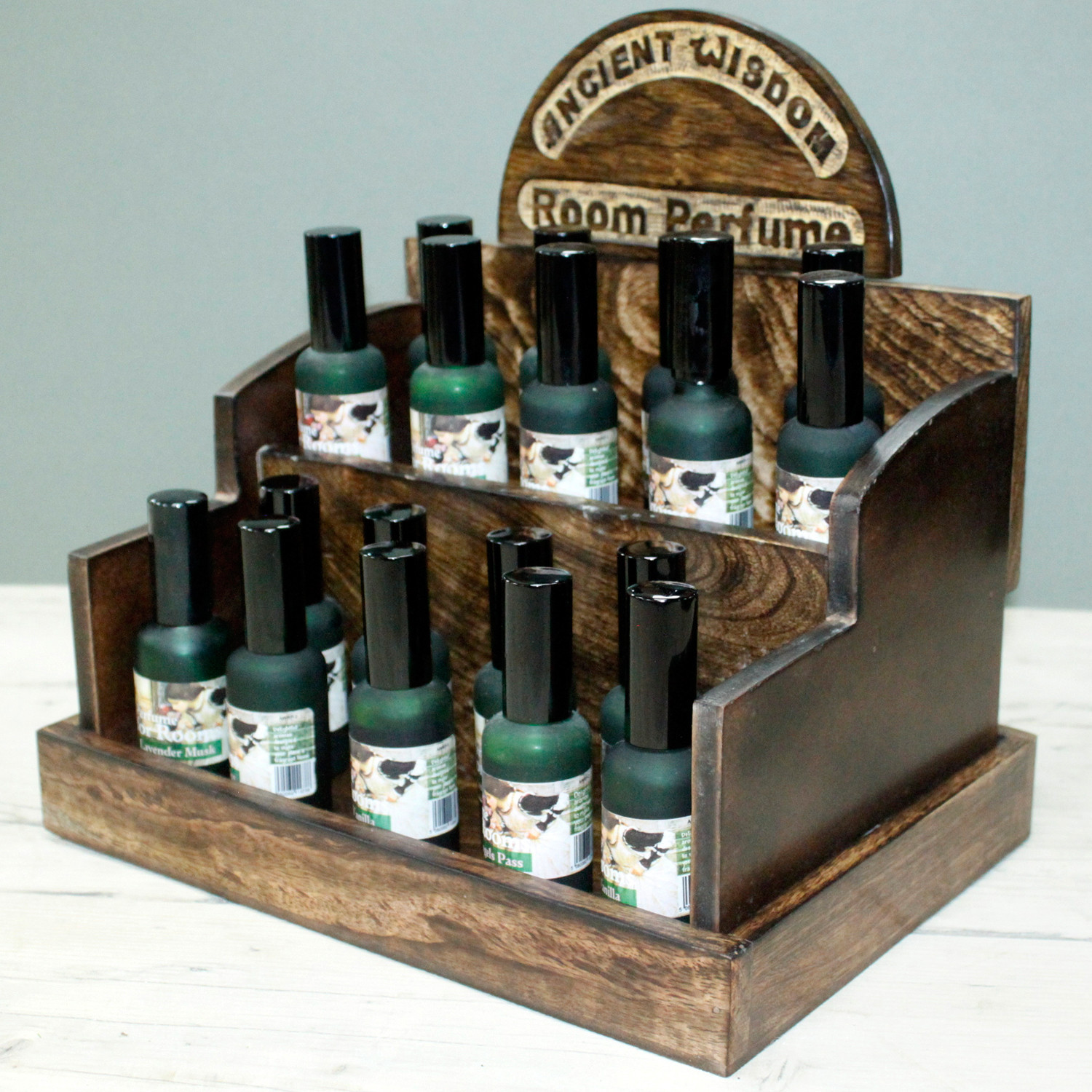 Wholesale Room Perfume Display Stand Mango Wood AWGifts Europe