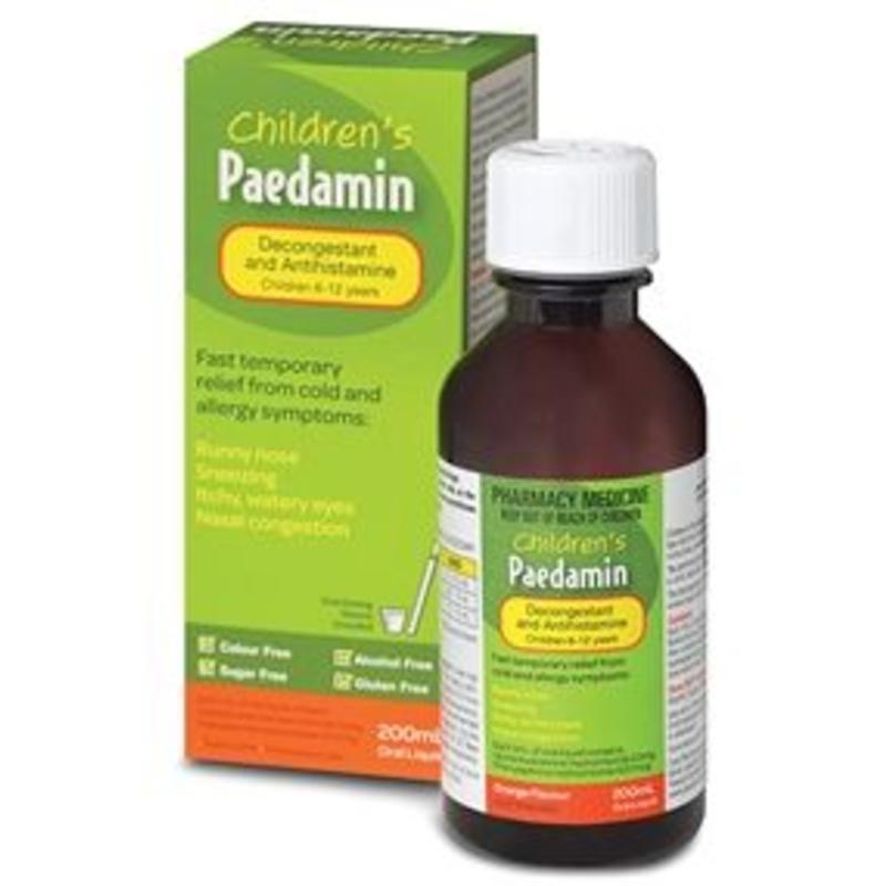Children’s Paedamin Decongestant and Antihistamine 200ml 澳洲生活网