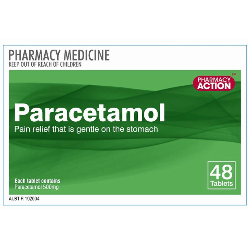 Pharmacy Action Paracetamol Tablet X 48 (Generic for PANADOL) 澳洲生活网