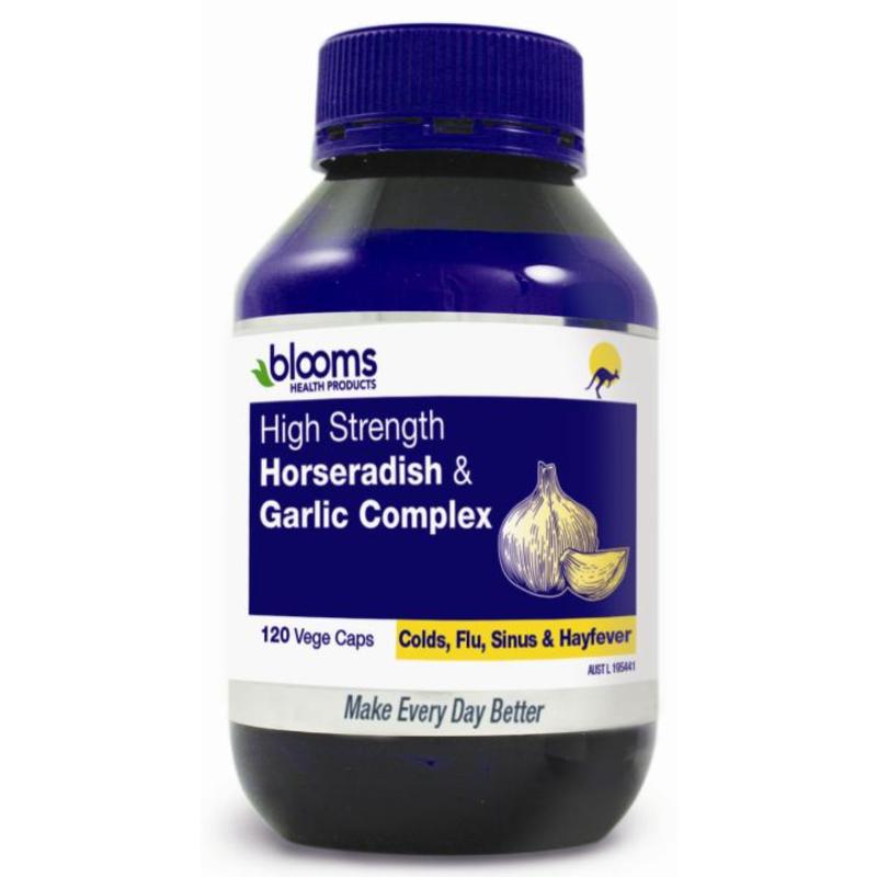 Blooms High Strength Horseradish, Garlic & Vitamin C Complex Cap X 120