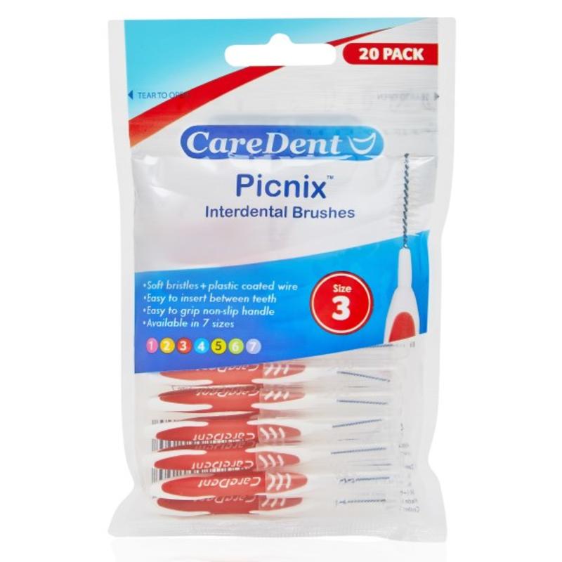 CareDent Picnix Interdental Brushes Size 3 X 20 澳洲生活网