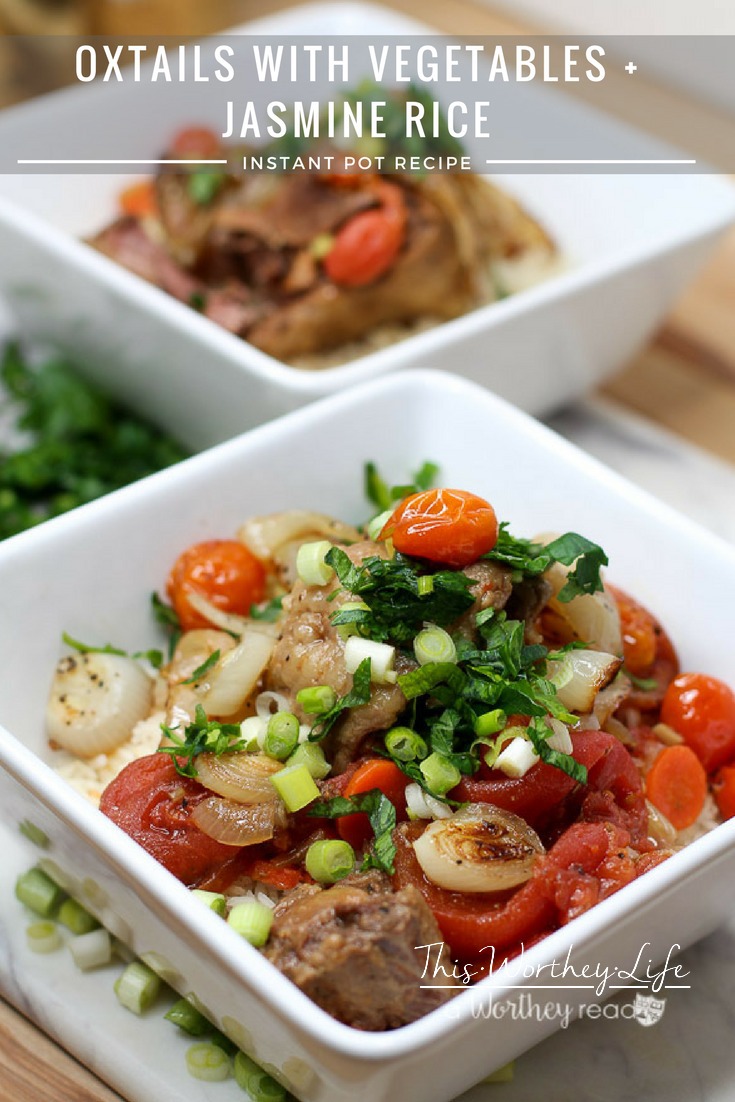 {instant pot recipe} Oxtails with Vegetables + Jasmine Rice