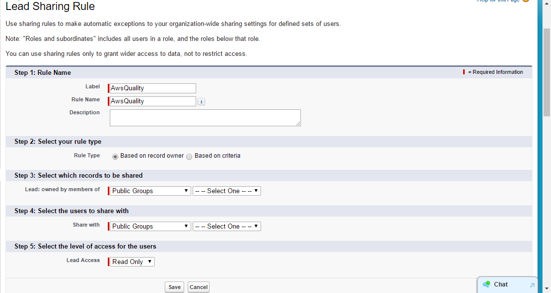 Some of the important Salesforce Sharing Rules 2020