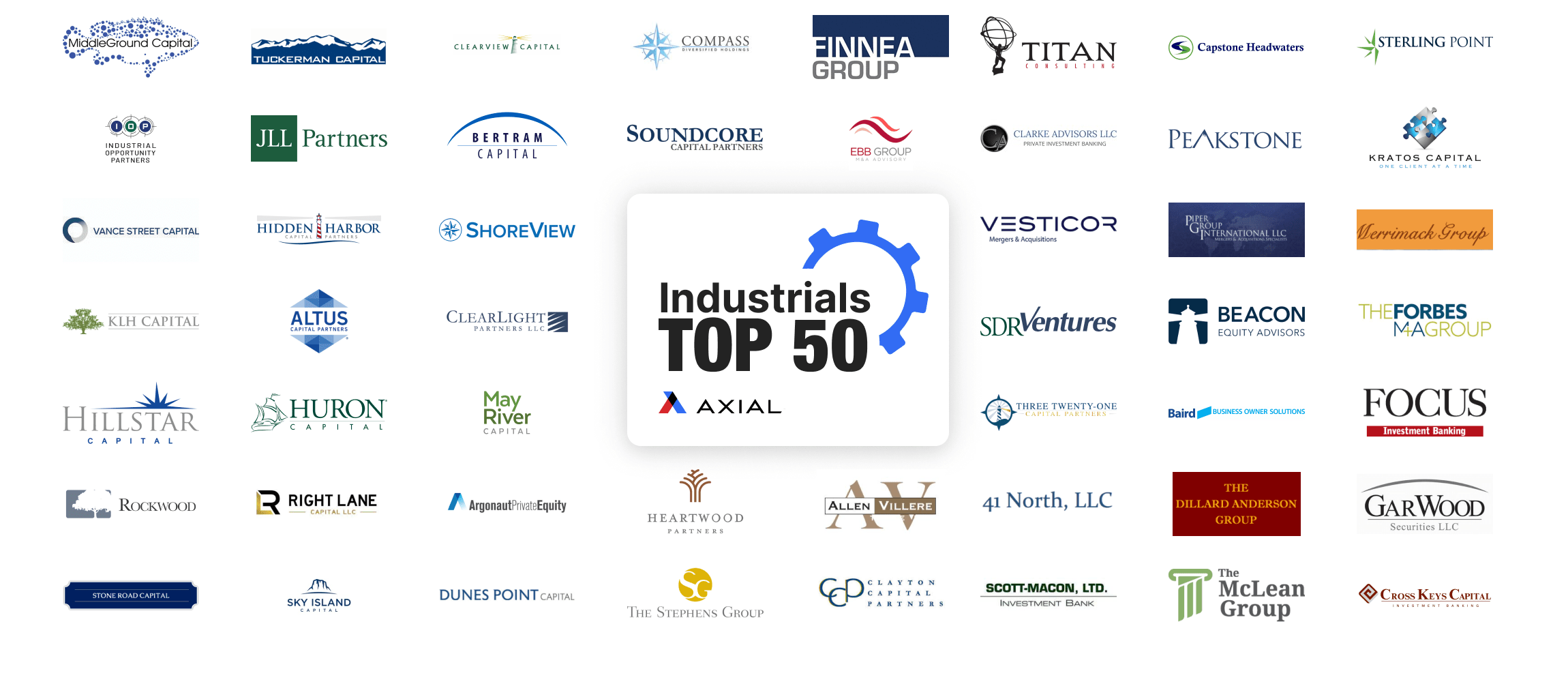 The Top 50 Lower Middle Market Industrial Investors & M&A Advisors