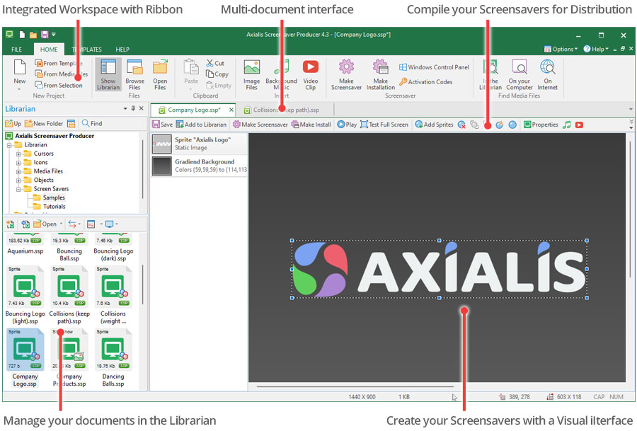 Axialis Software Screensaver Producer